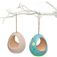Baker Ross AR267 Kits de Comederos de Pájaros de Cerámica Que los Niños Pueden Pintar- Decorar y Colgar- Cerámica- 11cm…